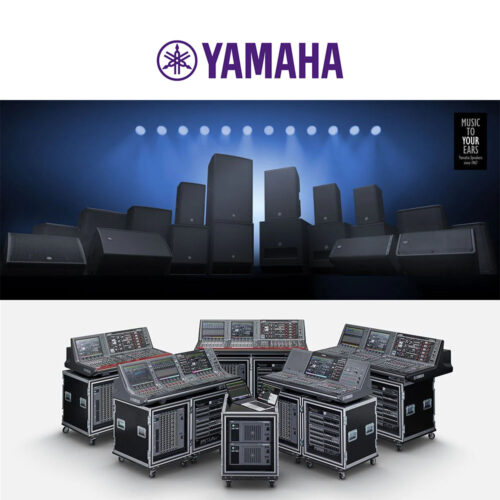 The Yamaha lineup includes a number of world-standard mixing consoles, signal processors incorporating industry-leading DSP technology, power amplifiers based on energy-efficient drive technology, and an extensive range of speakers suitable for everything from live sound to commercial installations.